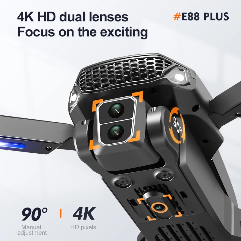 New E88 Plus Quadcopter Drone: - Rc Helicopter Case 评论和价格